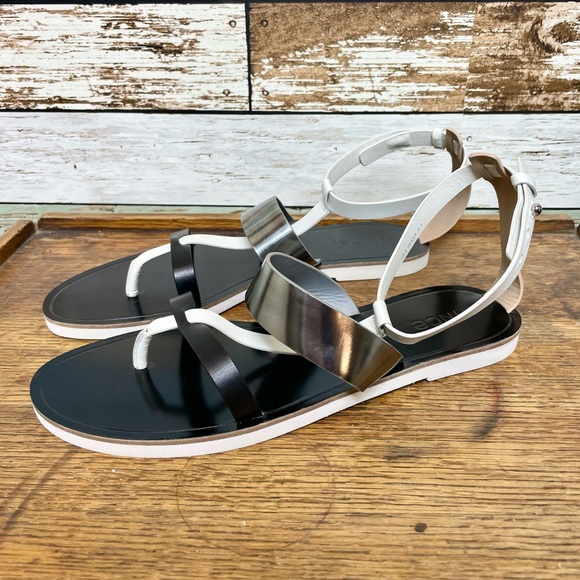 VINCE. Crete Multicolor Leather Strappy Gladiator Thong Sandals Size 8.5 EUC - Picture 8 of 12